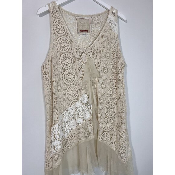 Johnny Was Cream Lace Blouse - Picture 6 of 8